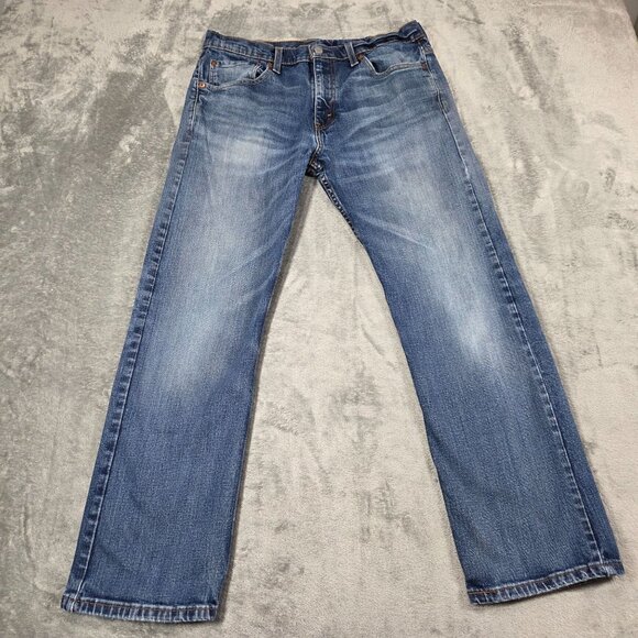 Levis 569 Jeans Mens 31X30 Blue Loose Straight Medium Wash Denim Preppy Workwear - Picture 2 of 12